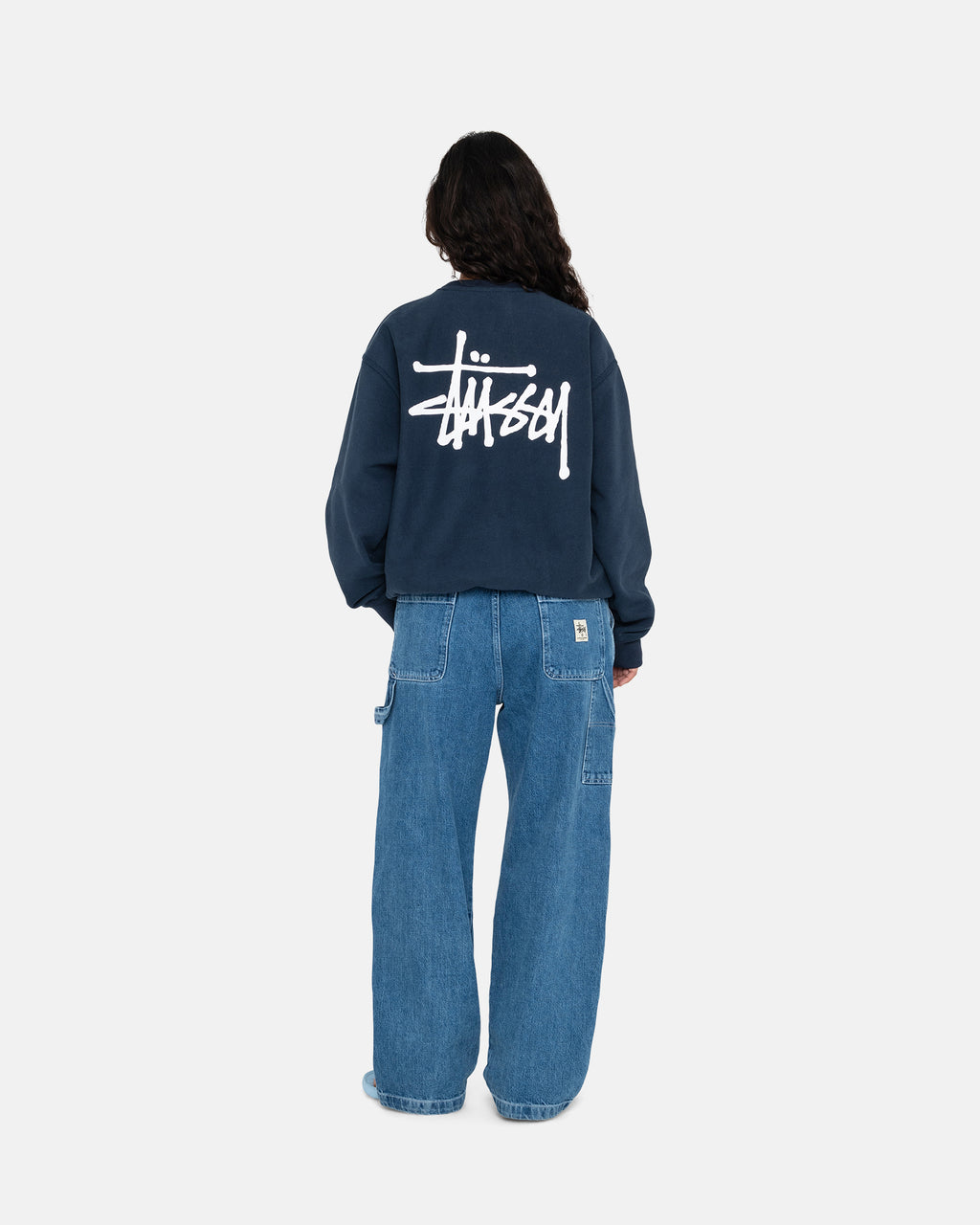 Stussy Basic Crew Korte Broek Donkerblauw | 051986PIH