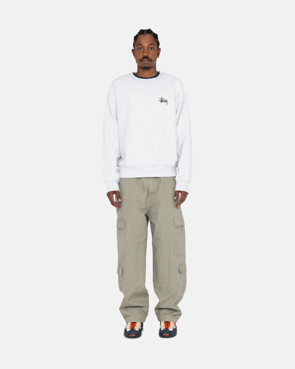 Stussy Basic Crew Korte Broek Grijs | 790615QGO