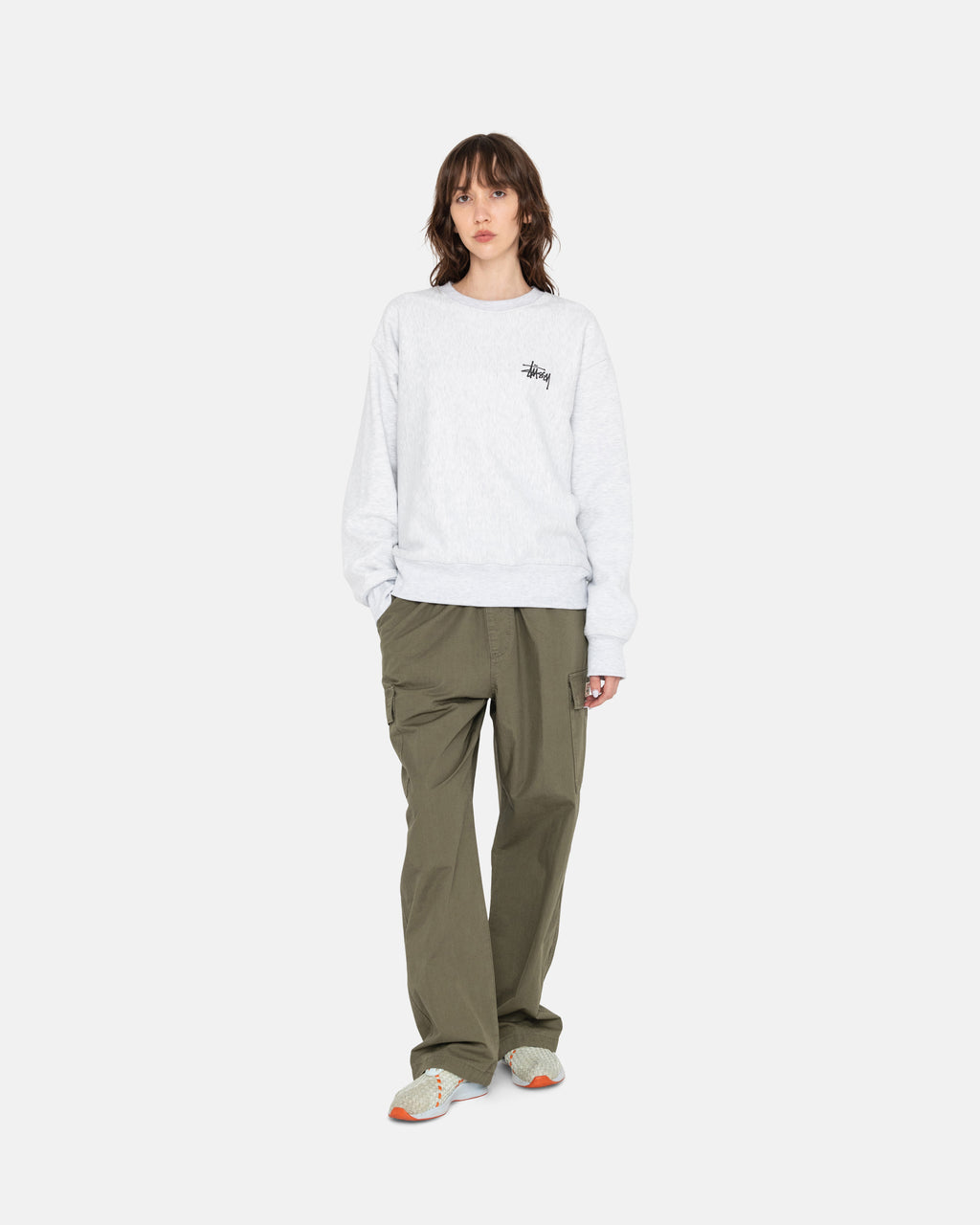 Stussy Basic Crew Korte Broek Grijs | 790615QGO