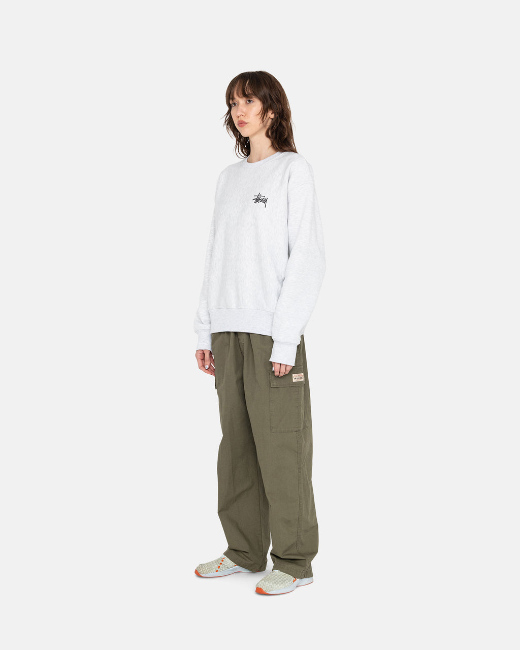 Stussy Basic Crew Korte Broek Grijs | 790615QGO