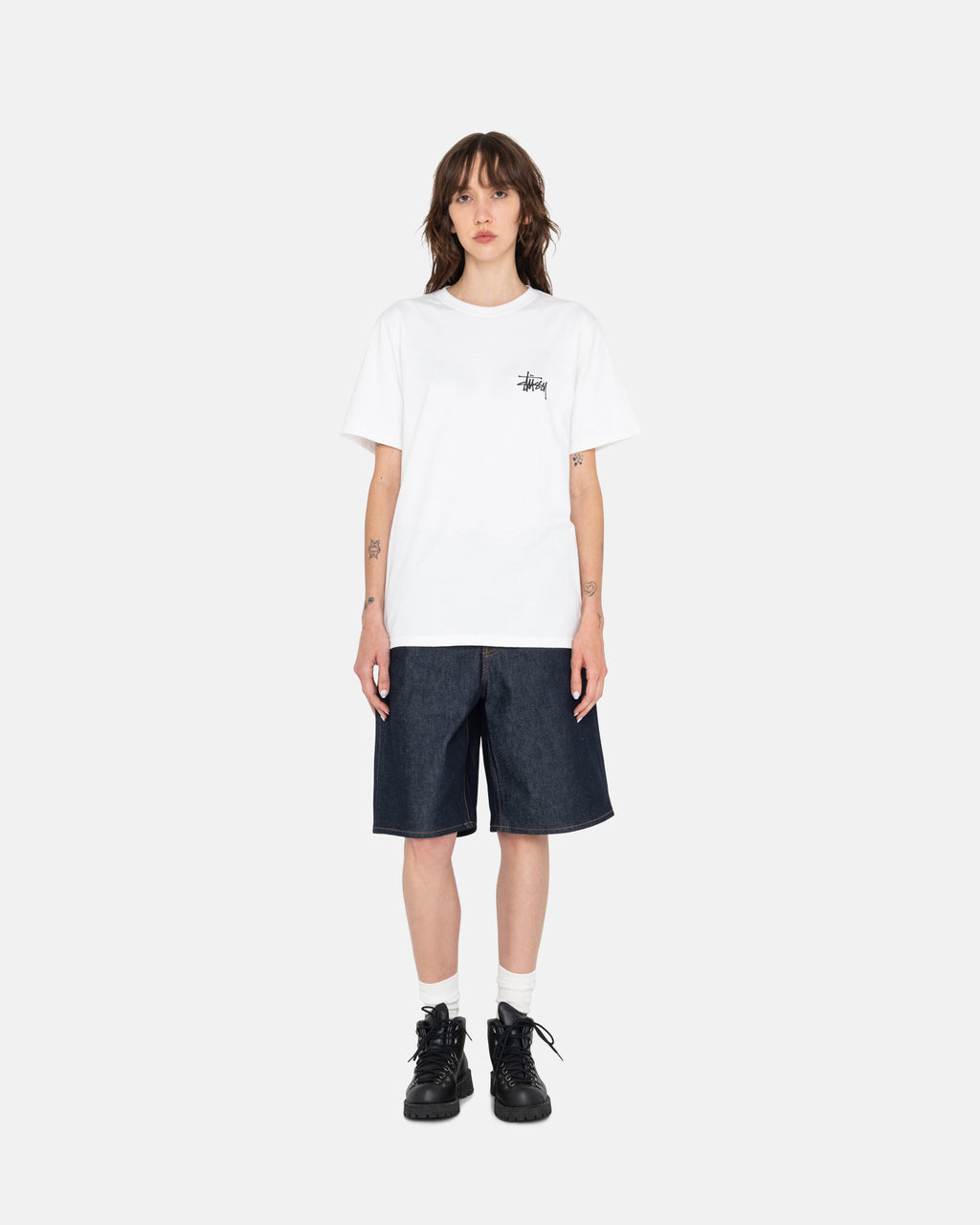 Stussy Basic Stüssy Loopshirts Wit | 405216MFZ