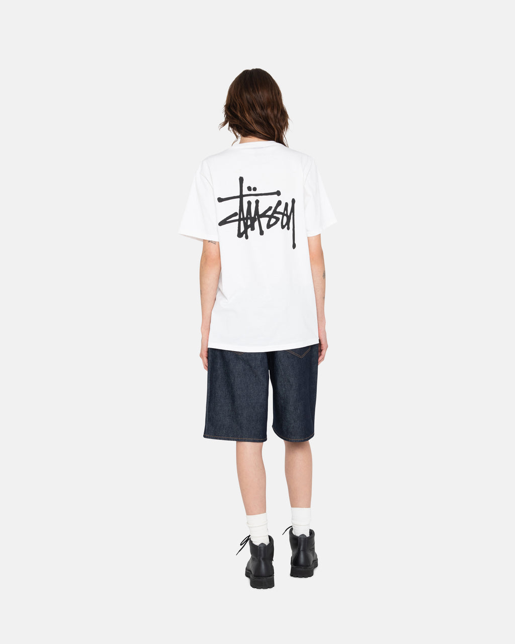 Stussy Basic Stüssy Loopshirts Wit | 405216MFZ