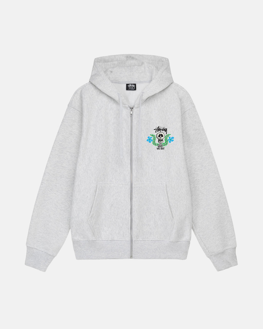 Stussy Skull Crest Zip Hoodie Grijs | 830476GOI