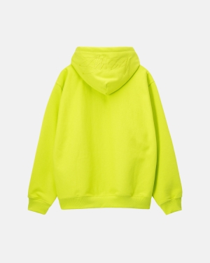 Stussy Back Applique Hoodie Keylime | 734596PJZ