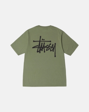 Stussy Basic Pigment Dyed Loopshirts Artichoke | 314680HKG