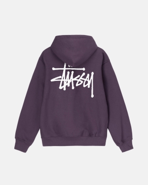 Stussy Basic Stüssy Hoodie Paars | 367421PZY