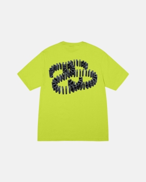 Stussy Dominoes Loopshirts Keylime | 507386DPL