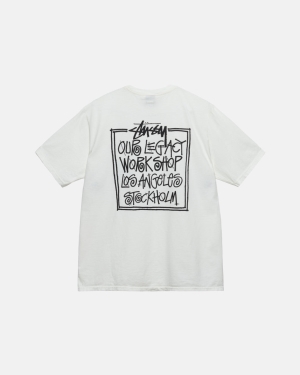 Stussy Our Legacy Frame Pigment Dyed Loopshirts Beige | 382960NPW