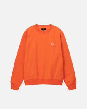 Stussy Overdyed Stock Logo Crew Korte Broek Oranje | 819536XRZ