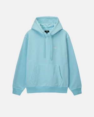 Stussy Overdyed Stock Logo Hoodie Blauw | 140527AGE