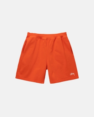 Stussy Overdyed Stock Logo Sweat Korte Broek Oranje | 904358DGZ