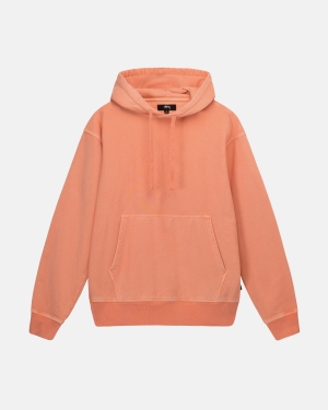 Stussy Pigment Dyed Fleece Hoodie Koraal | 943072AIW