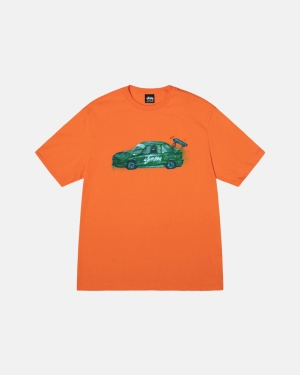 Stussy Racecar Loopshirts Koraal | 067581YIV