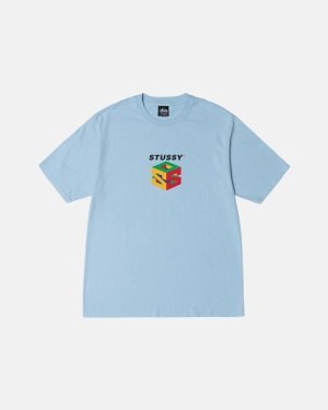 Stussy S64 Pigment Dyed Loopshirts Blauw | 637504FXB