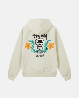 Stussy Skull Crest Hoodie Grijs | 185740EDH