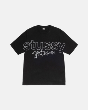 Stussy Sport 100% Pigment Dyed Loopshirts Zwart | 016523WEO