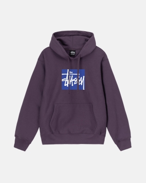 Stussy Stock Box Hoodie Paars | 035892EIN